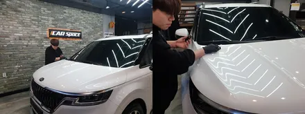 [카니발] 화이트 박OO 회원님 신차패키지 후기입니다.(레인보우v90+하부패키지+LX5000+유리막코팅+ppf) / 서구 가정동