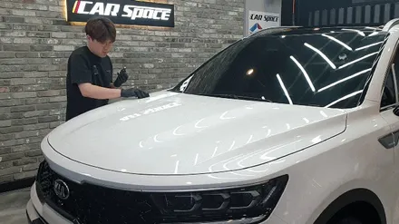 [쏘렌토MQ4] 화이트 강OO 회원님 신차패키지 후기입니다.(레인보우V90+하부패키지+유리막코팅+LX3000+PPF) / 서구 가정동