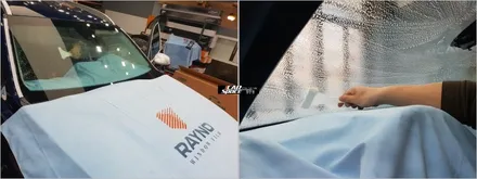 동탄신차패키지 산타페 스토미씨 박O필님 프리미엄 틴팅 언더,유리막코팅 블랙박스 / 동탄 방교동