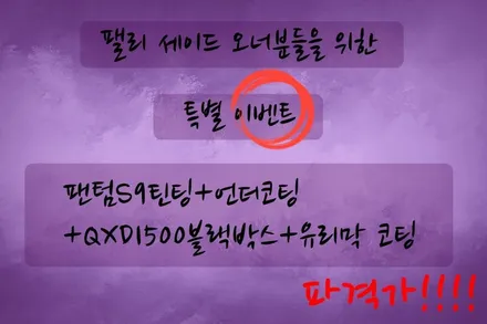 팰리세이스 출고 인증 이벤트/ 유리막코팅 서비스! / 동탄 방교동