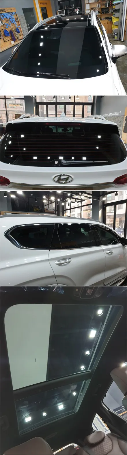 싼타페 어떤 시공을 해도 깔끔한 화이트 색상 패키지시공기~ / 동탄 방교동