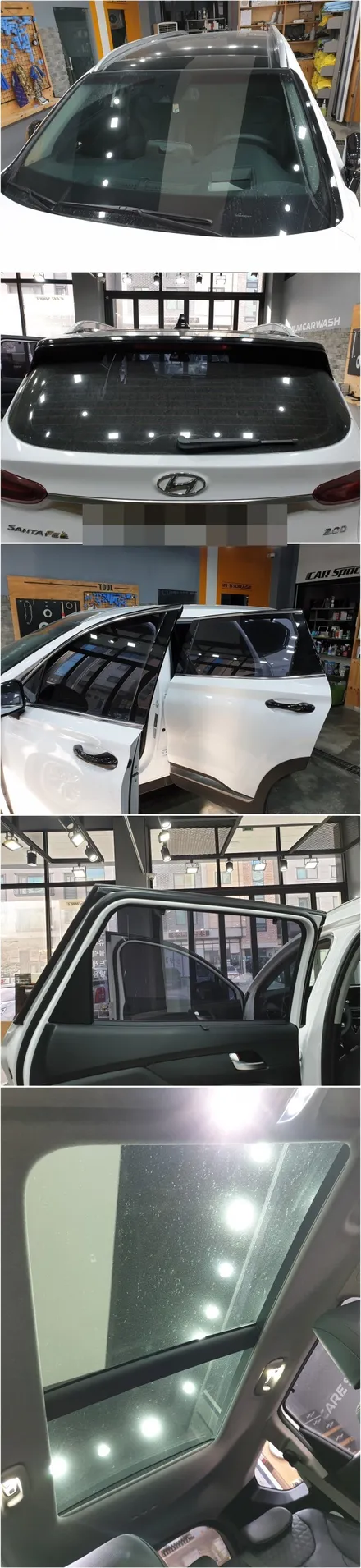 싼타페 동탄신차패키지 깔끔한 화이트 시공기 / 동탄 방교동