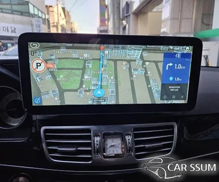 광주 벤츠 E클래스 E350 안드로이드올인원 네비게이션 모니터 설치장착 튜닝 시공