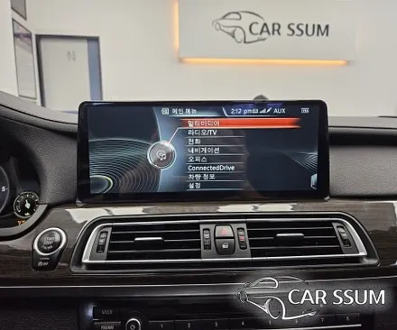 광주 BMW 740d 7시리즈 전용 안드로이드올인원 SPLAY 네비게이션 모니터 설치장착 튜닝 시공 (대전 전주 순천 여수 목포 고창)