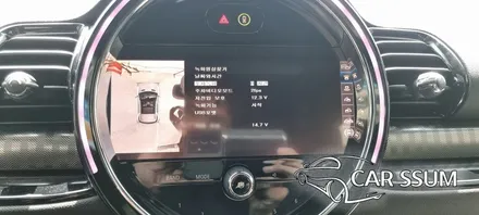 미니쿠퍼 클럽맨 순정 후방블랙박스 대신 4채널 블랙박스 기능이 있는 어라운드뷰 설치! (광주 전주 여수 대전)