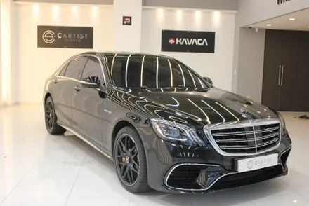 평택랩핑 S클래스 63 AMG 비닐프로그 사틴펄화이트로 전체래핑 했어요. / 화성 동학산1길