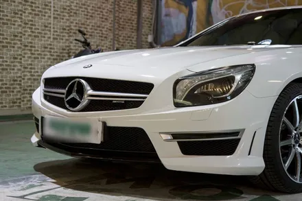 화성랩핑 벤츠 SL63 AMG 유광 화이트 전체랩핑 / 카티스트스튜디오 / 화성 동학산1길