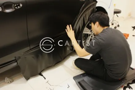 광명랩핑 GV70 이게 정말 같은 차라구요? 화이트에서 사틴블랙 전체래핑 / 화성 동학산1길