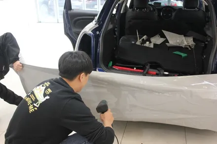 미니쿠퍼 유행에 맞춰 크레용 컬러로 자동차 랩핑했어요! 유광그레이 래핑 / 화성 동학산1길