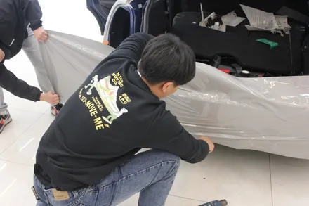 미니쿠퍼 유행에 맞춰 크레용 컬러로 자동차 랩핑했어요! 유광그레이 래핑 / 화성 동학산1길