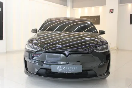 수원랩핑 랩핑빨 좋은 테슬라 모델X 사틴다크바솔트로 전체래핑 / 화성 동학산1길