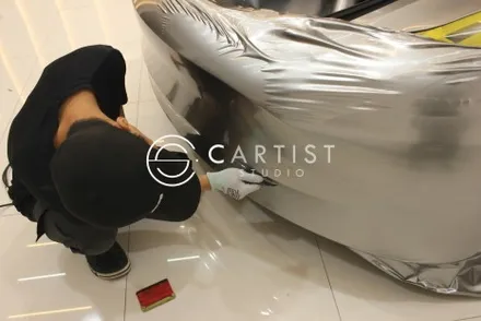 안양랩핑 모델3 도장같은 고광택필름 GT실버로 전체래핑 해봤어요 / 화성 동학산1길
