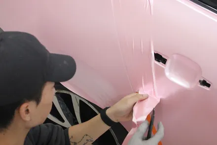 천안랩핑 펄 베이비핑크로 말리부 전체랩핑 했더니 여심취향저격에 딱! / 화성 동학산1길