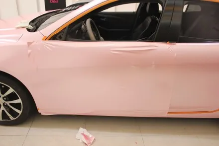 천안랩핑 펄 베이비핑크로 말리부 전체랩핑 했더니 여심취향저격에 딱! / 화성 동학산1길