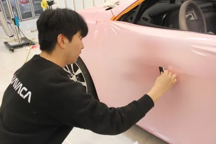 천안랩핑 펄 베이비핑크로 말리부 전체랩핑 했더니 여심취향저격에 딱! / 화성 동학산1길