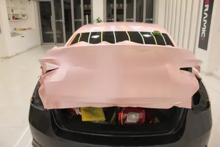 천안랩핑 펄 베이비핑크로 말리부 전체랩핑 했더니 여심취향저격에 딱! / 화성 동학산1길