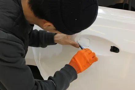 수원랩핑 E클래스 누렇게 변색 된 랩핑지 제거 후 다시 화이트 랩핑 / 화성 동학산1길