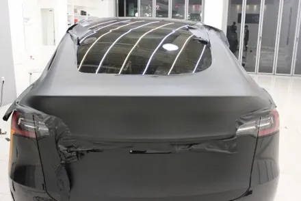 용인랩핑 모델Y 반광인 사틴보다 더 다크한 매트블랙으로 랩핑한다면? / 화성 동학산1길