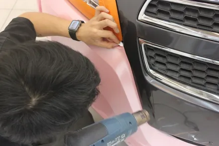 천안랩핑 펄 베이비핑크로 말리부 전체랩핑 했더니 여심취향저격에 딱! / 화성 동학산1길