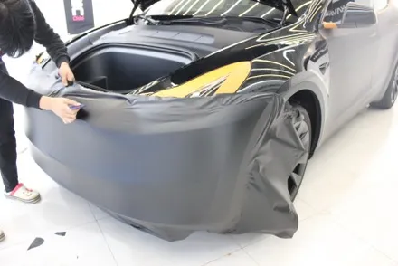 용인랩핑 모델Y 반광인 사틴보다 더 다크한 매트블랙으로 랩핑한다면? / 화성 동학산1길