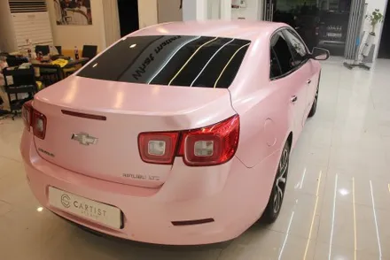 천안랩핑 펄 베이비핑크로 말리부 전체랩핑 했더니 여심취향저격에 딱! / 화성 동학산1길