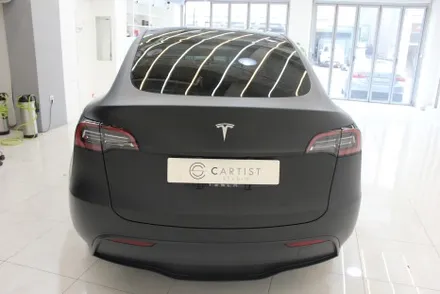 용인랩핑 모델Y 반광인 사틴보다 더 다크한 매트블랙으로 랩핑한다면? / 화성 동학산1길