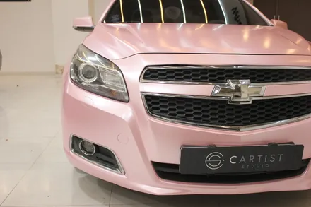 천안랩핑 펄 베이비핑크로 말리부 전체랩핑 했더니 여심취향저격에 딱! / 화성 동학산1길