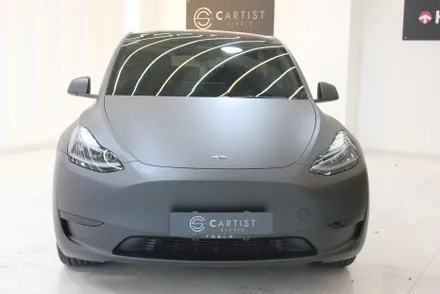 용인랩핑 모델Y 반광인 사틴보다 더 다크한 매트블랙으로 랩핑한다면? / 화성 동학산1길