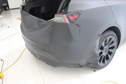모델Y 랩핑 / 사틴블랙보다 더 매트한 매트크롬 메탈릭 블랙으로 전체랩핑 / 화성 동탄 동학산1길