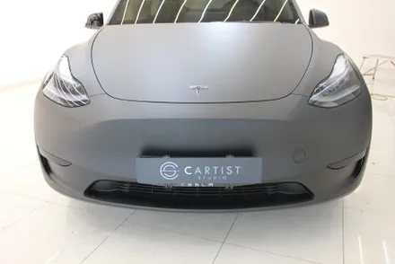 용인랩핑 모델Y 반광인 사틴보다 더 다크한 매트블랙으로 랩핑한다면? / 화성 동학산1길