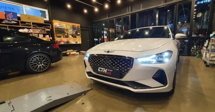 창원 제네시스 G70 비노출 엠비언트 화려한조명컬러와 실내디자인