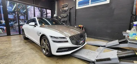 [창원랩핑]제네시스 G80 글로스차콜메탈릭 전체랩핑으로 색상을 바꿔보자!