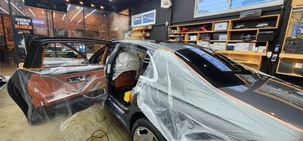 벤츠 S580 마이바흐 글라스틴트 슈어X 와 레이니블루 틴팅 시공기