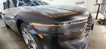 제네시스 G90 사틴블랙 전체랩핑 3M 2080필름 시공 후기!