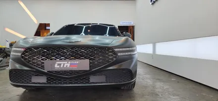 제네시스 G90 사틴블랙 전체랩핑 3M 2080필름 시공 후기!