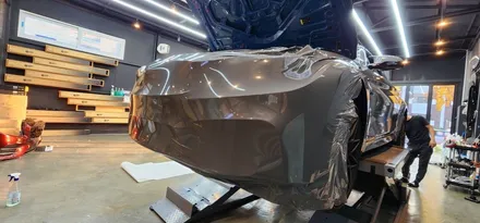창원 BMW M4 전체랩핑 에이버리 락그레이 스타일 시공!