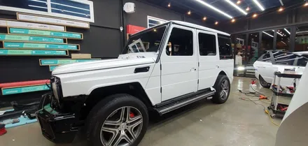 창원 벤츠 지바겐 63AMG 다이아몬드 화이트 전체랩핑을 입히다!