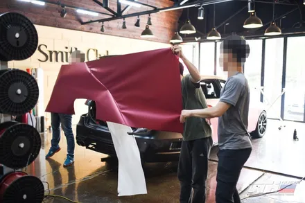 창원 수입차 랩핑 전문점. 벤츠 E 클래스 랩핑 마무리.