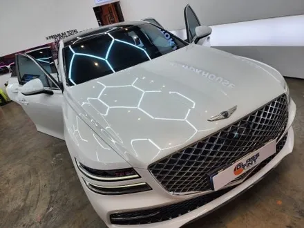 창원썬팅 제네시스 G80 글라스틴트 레이니블루 가격이~