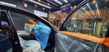 제네시스G80  글라스틴트 마스터창원에서 슈어X 틴팅을 입히다!