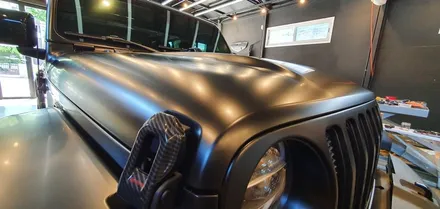 창원 2021 지프랭글러 오버랜드 사틴블랙 전체랩핑 3M 2080 으로 WRAP