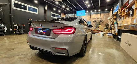 창원 BMW M4 전체랩핑 에이버리 락그레이 스타일 시공!