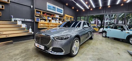 벤츠 S580 마이바흐 글라스틴트 슈어X 와 레이니블루 틴팅 시공기
