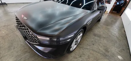제네시스 G90 사틴블랙 전체랩핑 3M 2080필름 시공 후기!
