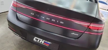제네시스 G90 사틴블랙 전체랩핑 3M 2080필름 시공 후기!