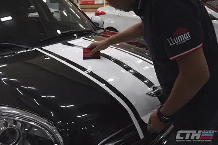 창원 카스킨/랩핑 전문 미니쿠퍼 컨트리맨 데칼 작업 + 눈썹 면발광 LED 시공