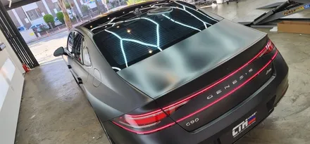 제네시스 G90 사틴블랙 전체랩핑 3M 2080필름 시공 후기!