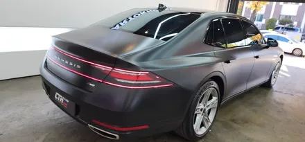 제네시스 G90 사틴블랙 전체랩핑 3M 2080필름 시공 후기!