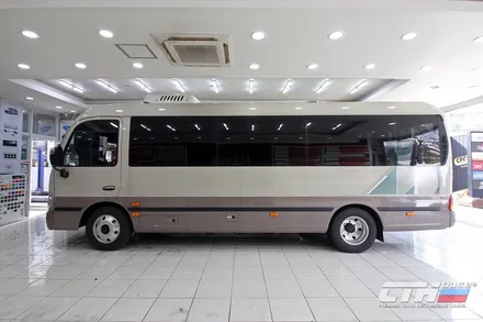 창원루마썬팅 공식대리점 카운티15인승 전면 아티젠썬팅, 파인뷰 T50블랙박스, 이지카 E5 양방향 경보기 시공