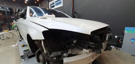 창원 벤츠 S클래스  Teck Wrap 카멜레온 펄 라이트블루 컬러로 전체랩핑 시공!